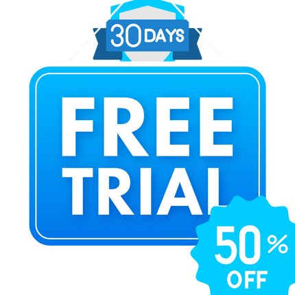 30 Day FREE Trial - 50% OFF STOREWIDE