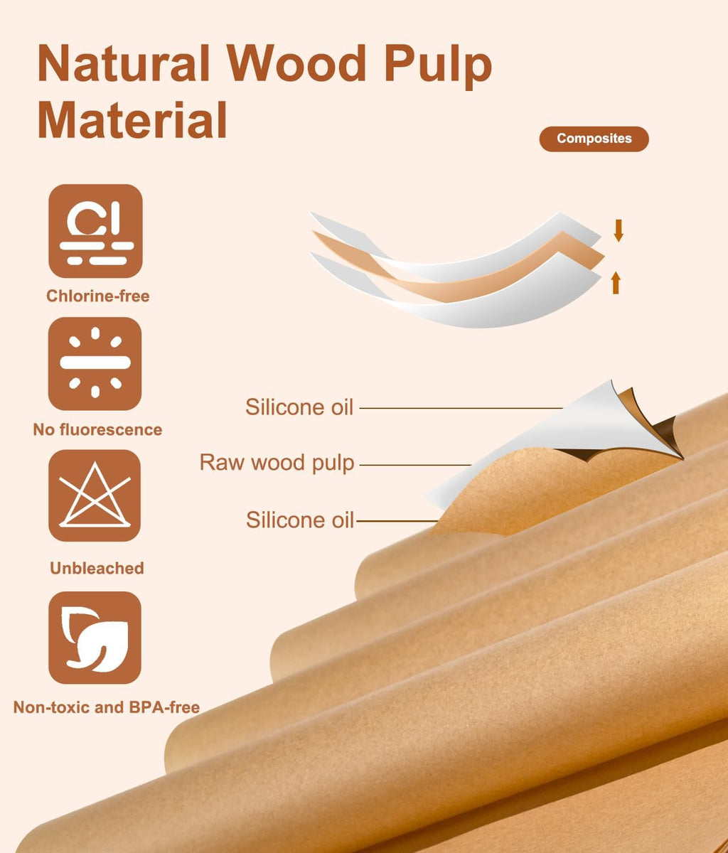 Unbleached Parchment Paper Baking Sheets
