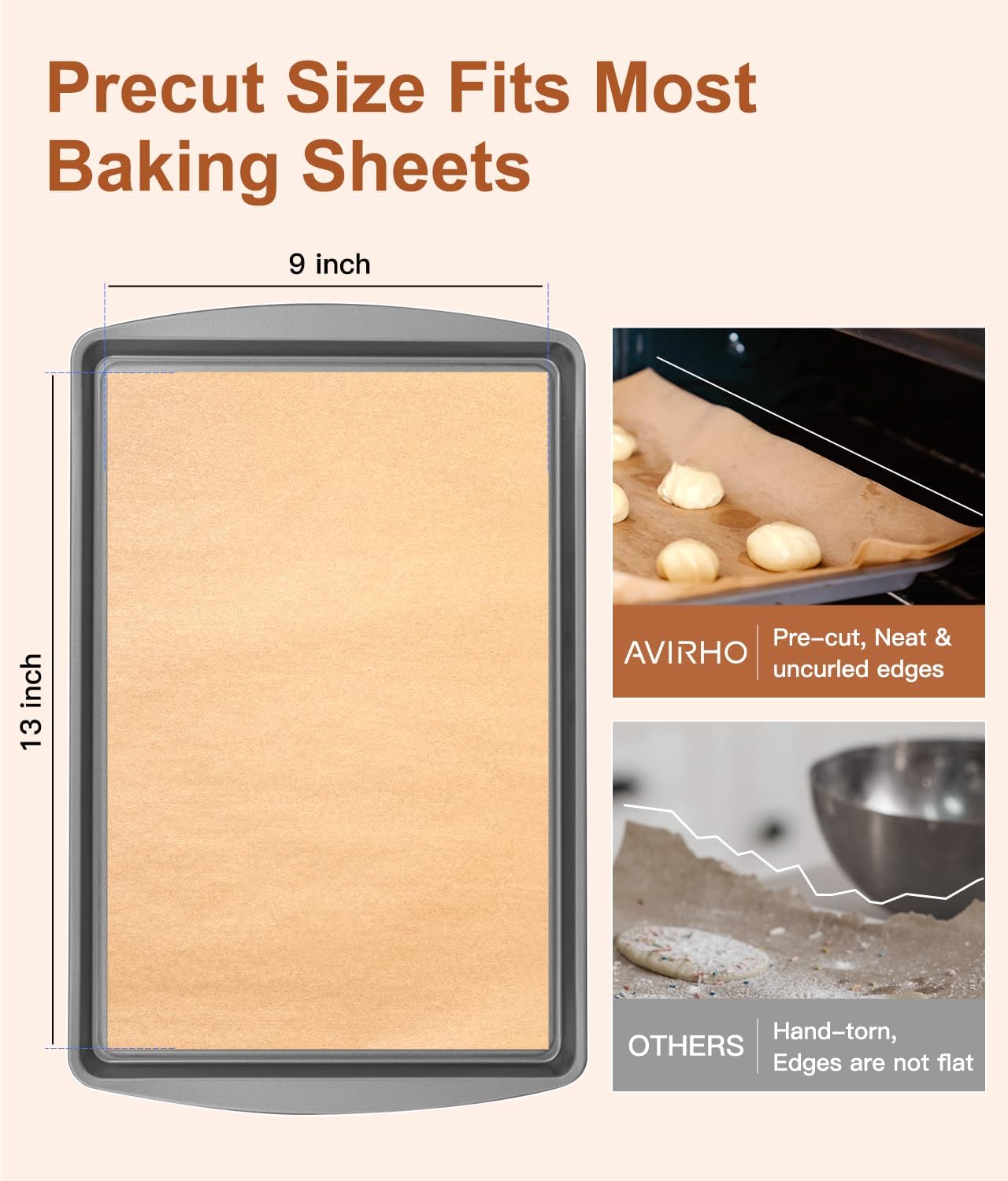 Unbleached Parchment Paper Baking Sheets