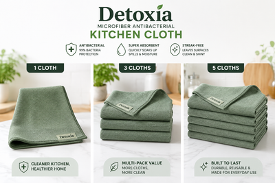 Detoxia - Luxury Reusable Microfiber Kitchen Wipes